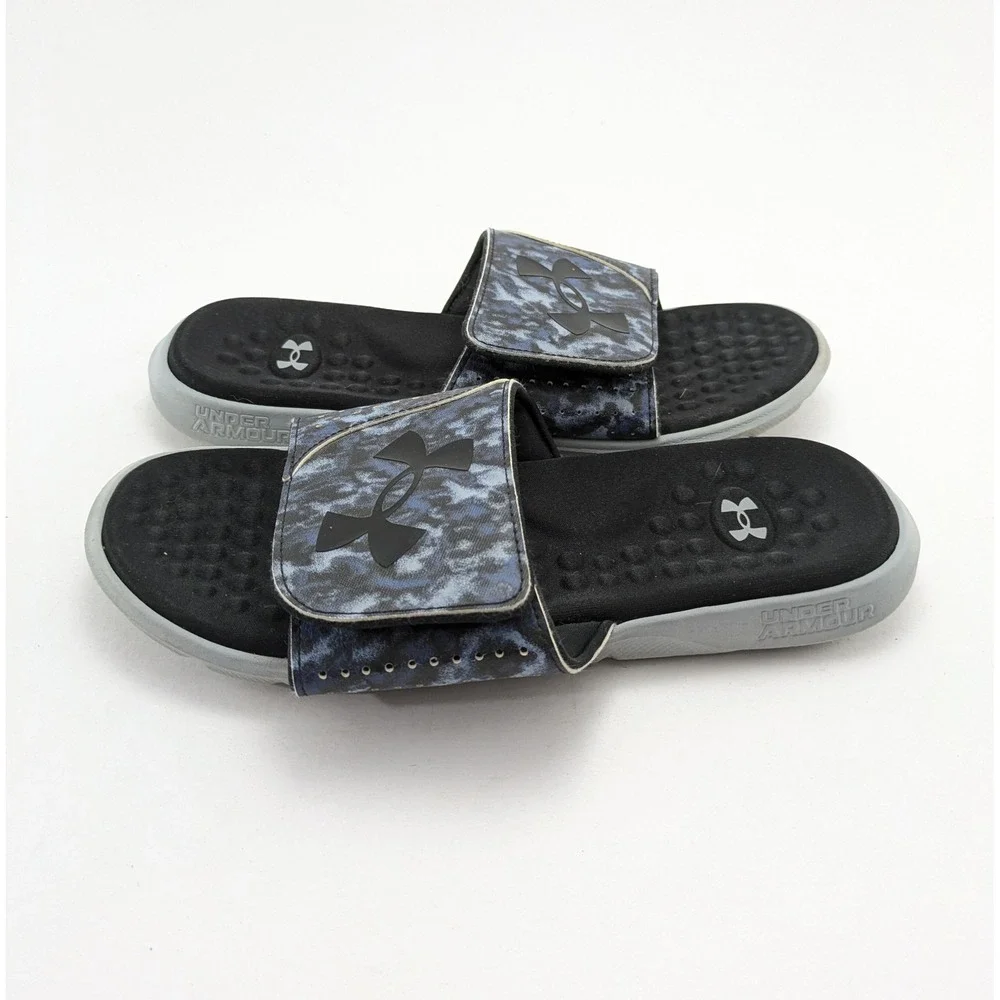 Mens‎ Under Armour Ignite Pro Graphic Comfort Foot Bed Slides Sandals Size 8